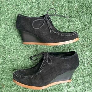 Ralph Lauren Black Suede Ankle Booties